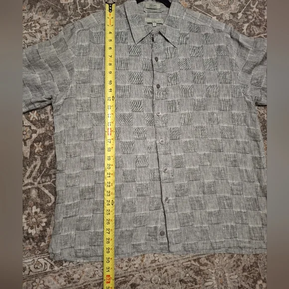 Visitor Mens 100% Linen Button Down Shirt - Picture 9 of 9